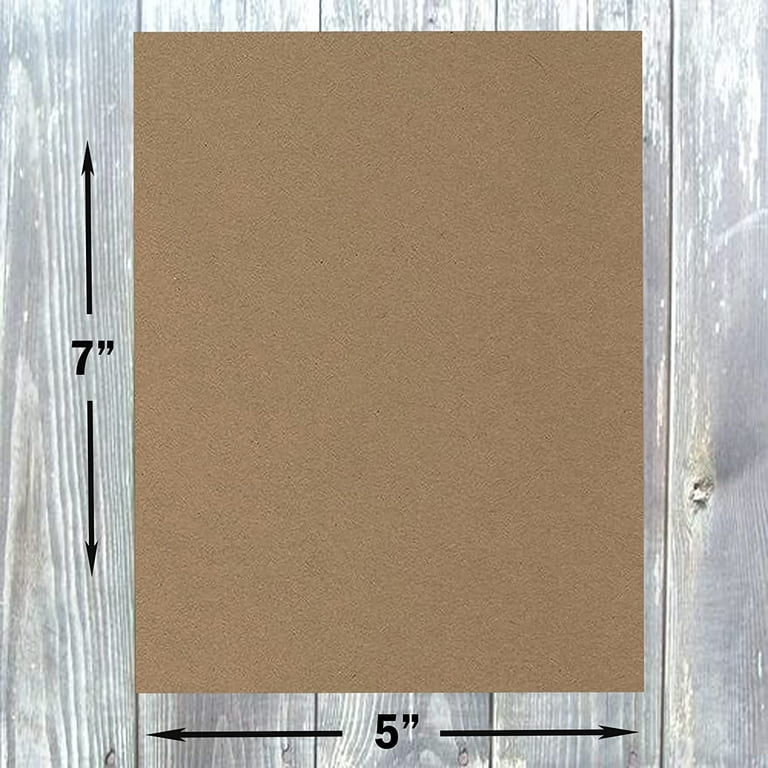 Hamilco Brown Kraft Cardstock Thick Paper Cards 5x7 Blank Card Stock Heavy  Weight 130 lb Cover - 50 Pack