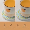 thumbnail image 5 of Circular Drink Coasters Set Yellow Ducks Beautiful Home Decor Diatomite Heat-Resistant Diatomite Protect Table Countertop, 5 of 7
