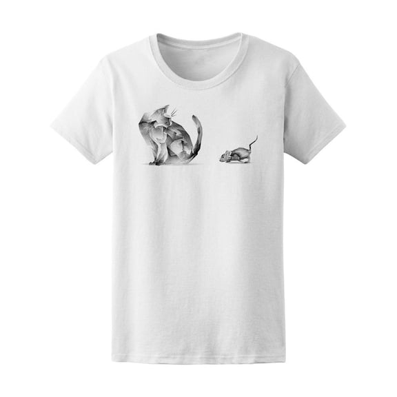 Abstract Cat And Mouse Tee Women's -Image by Shutterstock
