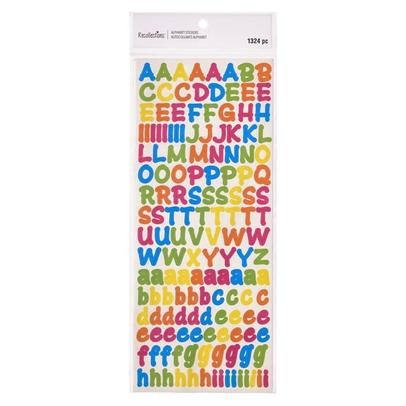 Recollections Neon Alphabet Stickers, 12 Packs: 8 ct. (96 total)