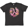 thumbnail image 3 of Inktastic Breast Cancer Awareness Wreath Pink Ribbon Youth T-Shirt, 3 of 5