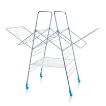 Minky Homecare Multi Metal Clothes Drying Rack, Silver and Blue