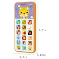 thumbnail image 3 of Orange Rechargeable Smart Phone Toy Play Cell Phone With Led Educational Machine Learning Alphabet Numbers Math Music Sounds Interactive Touch Screen Early Development Toy For Baby Kids Bi, 3 of 9