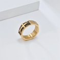 thumbnail image 2 of PAMTIER Men's Stainless Steel 8MM Personalized Vintage Cross Prayer Lucky Ring Gold Size 10, 2 of 5