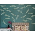 thumbnail image 3 of Open Feathers Wall Art Stickers Vinyl Decals Girl Bedroom Shape Décor 24pc Warm Gray, 3 of 5