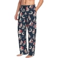 thumbnail image 6 of Zufioo Sailboat And Wave Mens Pajama Pants Sleep & Lounge Pants Sleepwear Pants(Available in Big & Tall)-Small, 6 of 6