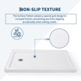thumbnail image 2 of Danolapsi Shower Base,48'' L X 32'' W Shower Base Pan with Stainless Steel Drain,Shower Pan ＆ Tray with Non-Slip Texture,Center Drain, 2 of 7