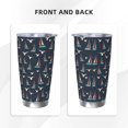 thumbnail image 3 of Fuzoiu Sailboat And Seagull Print 20oz Tumbler, Stainless Steel Vacuum Insulated Car Cup, Insulated Coffee Mug,Travel Mug with Lid,Thermal Cup for Outdoor-Straw Three-piece Set, 3 of 8