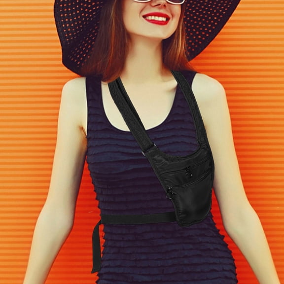 PENIKOKO Black Travel Passport Pouch Hidden Money Belt for Secure and Convenient Document Storage