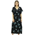 thumbnail image 2 of Bimba Women's Floral Printed Kimono Kaftan Long Maxi Caftan Night Gown Coverup, 2 of 8