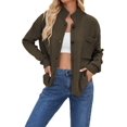 thumbnail image 2 of Womens Sweater Cardigan Long Sleeve Fall Button Down Knit Tops with Pockets Casual Loose Coats Jackets Green XL, 2 of 8