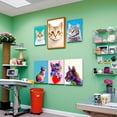 thumbnail image 2 of HFDF Cat Canvas Wall Art with Built-in Wooden Cat Decor, Animal Wall Art & Pet Canvas for Living Room & Bedroom Lightweight, Ready to Hang,x3 8x10inch Framed, 2 of 7