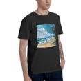 thumbnail image 4 of Tropical Beach T-Shirt for Men Cotton 100% Summer Tops Women Fashion Casual Short Sleeves Round Collar Short-Sleeve Couple Top Tees, 4 of 7