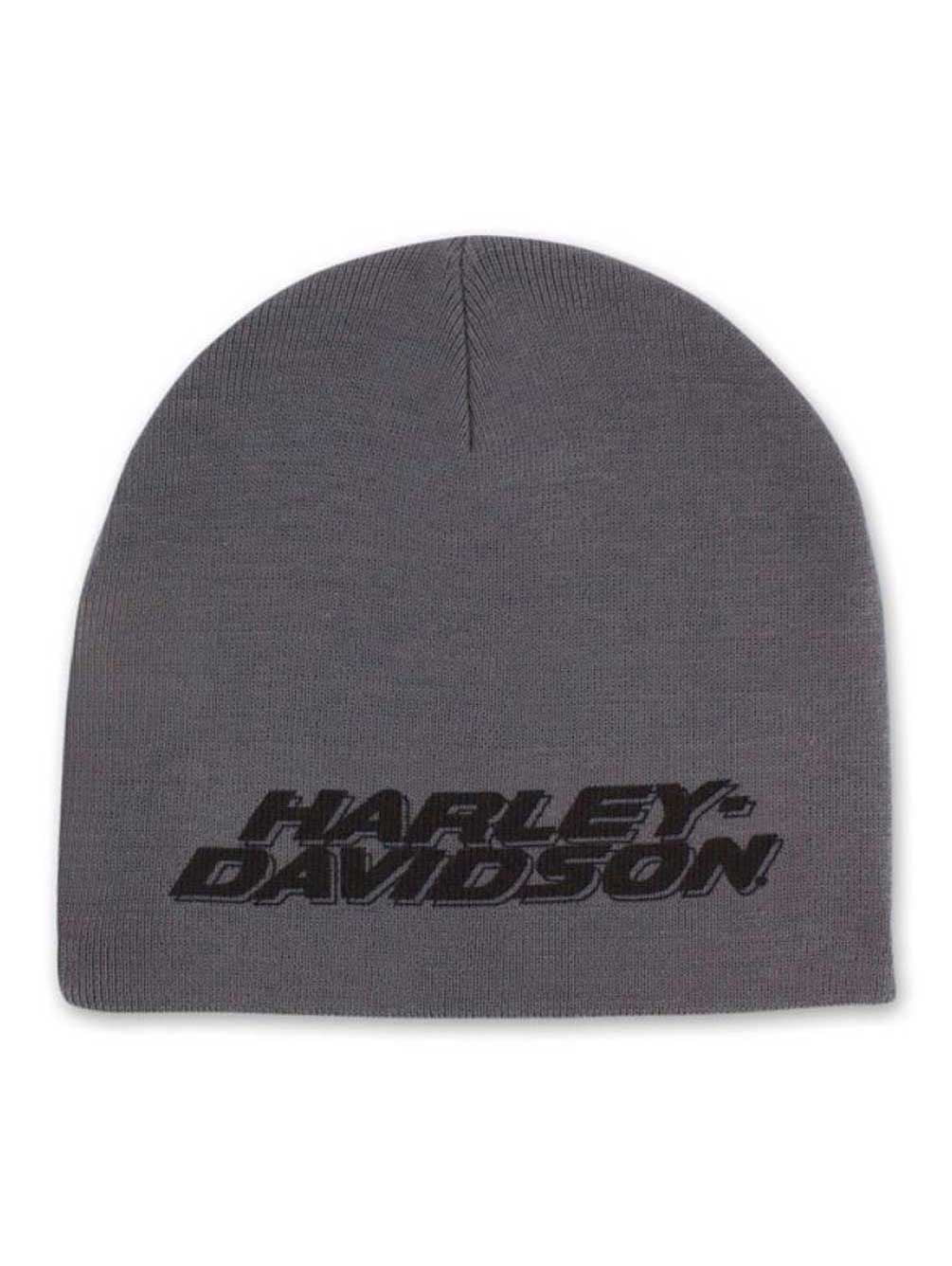 Harley-Davidson Men's Printed H-D Polyester Knit Beanie Cap - Gray ...