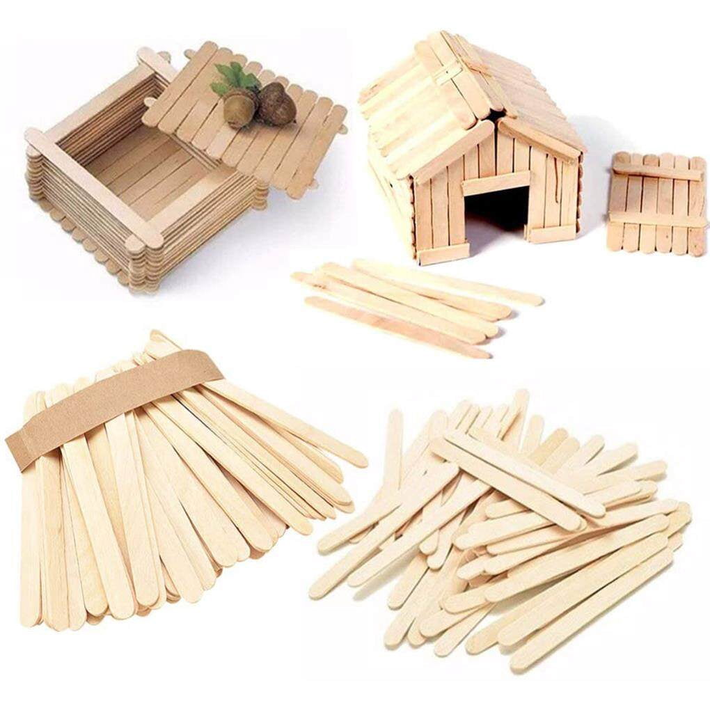 Lot De 400 Bâtonnets En Bois Colorés KERANEET - 11cm Et 6.5cm - Pour DIY, Créations Manuelles, Activités Enfants