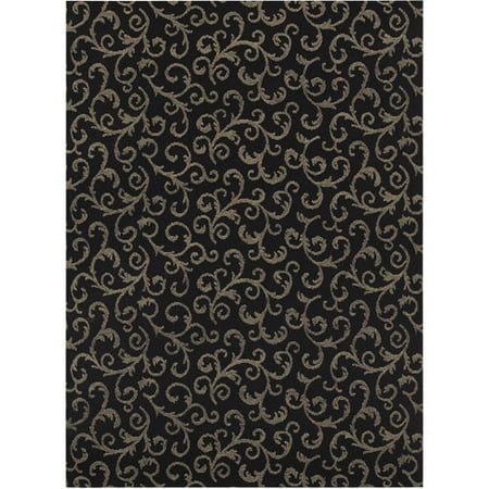 Garden Party Iron Gate Indoor/Outdoor Rug, Black Tie, 8' x 10'