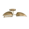 Nathan James Argo Semi Mount Flush Ceiling Light, 3Lights Modern Retro