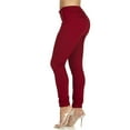 thumbnail image 1 of Cover Girl Junior's Plus Size Pull On Camo Solid Mid Rise String Jogger Fit Sporty Active, Burgundy, 24, 1 of 5