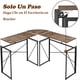 thumbnail image 3 of Escritorio de Oficina Plegable FurnitureR Conner en Forma de L Marron, 3 of 6