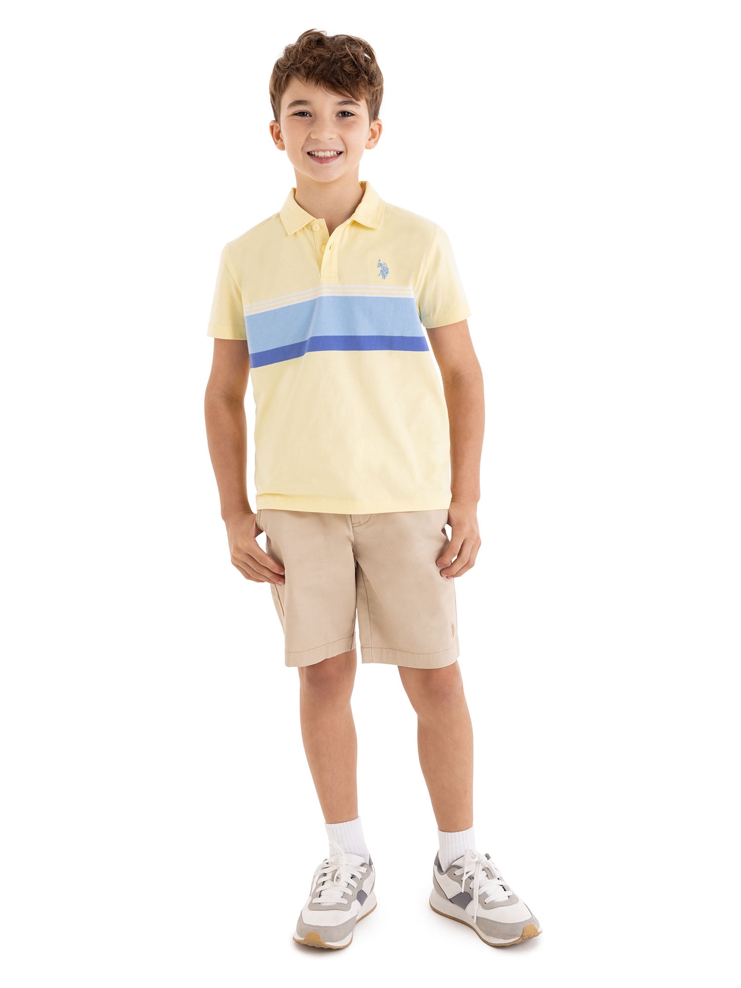 U.S. Polo Assn. Boys Stripe Jersey Polo Shirt, Sizes 4-18