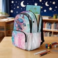 thumbnail image 3 of DISNIMO Sea Turtle Printed Girls Backpack Butterfly Flower Print School Backpack for Kids Teens Girls Lightweight 17 Inch Bookbag with Padded Strap for Primary Middle Students, Back to School Gifts, 3 of 7