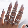thumbnail image 1 of Bohemian Geometric Rings Knuckle Finger Rings Women S4 Fashion S5B2, 1 of 9