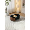 thumbnail image 3 of Scandinavian style Elevated Dog Bed Pet Sofa With Solid Wood legs and Walnut Bent Wood Back,&nbsp; Cashmere Cushion,Small Size, 3 of 9