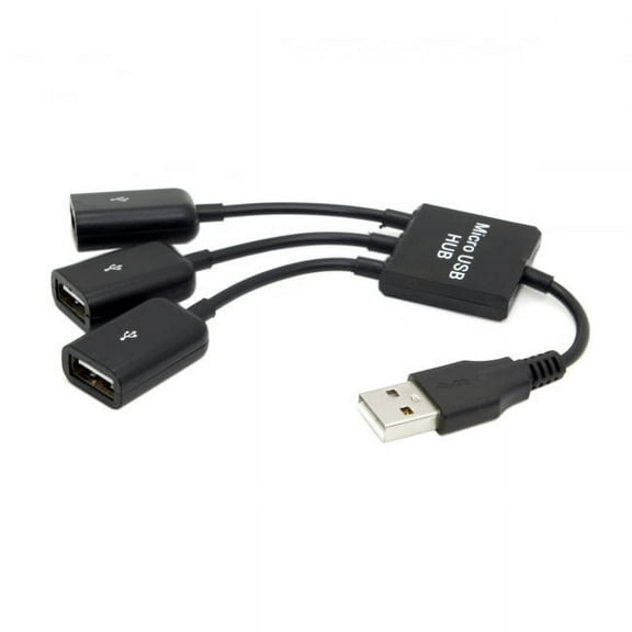 FVH USB 2.0 to 3 Ports Hub Cable Bus Power 1 to 3 for Laptop Notebook PC & Mouse & Disk & Printer