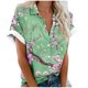 thumbnail image 1 of Mujeres Pantalones Cortos Impresos Blusas de Manga Corta Y Top Regular, Vestido de Moda de Verano Casual para Mujeres, 1 of 5