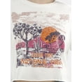 thumbnail image 4 of No Boundaries Boxy Cropped Graphic Tee with Short Sleeves, Women's, 4 of 5