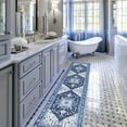 thumbnail image 6 of 2'x8' Runner Rug for Hallway, Yamaziot Washable Blue Rug Runner with Rubber Backing, Non Slip Vintage Carpet Floor Mat for Bedroom Kitchen Laundry, 6 of 10