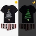 thumbnail image 3 of Conjunto de pijamas navideños a juego, fuegos artificiales brillantes luminosos, 3 of 3