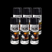 6 Pack, Black, Rust-Oleum Automotive Engine 600 Degree Gloss Enamel Spray Paint-363567, 11 oz