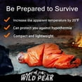thumbnail image 3 of Wild Peak Emergency Waterproof Bivy Sack Sleeping Bag with Survival Gear Whistle - Ultra Lightweight, Compact Thermal Mylar Blanket, Reflective, Reusable, Durable Bivvy, 3 of 11