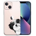 thumbnail image 1 of WIRESTER Soft TPU Clear Case Slim Protective Cover for Apple iPhone 13 6.1" 2021, Black White Shih Tzu Dog Hide And Seek, 1 of 3