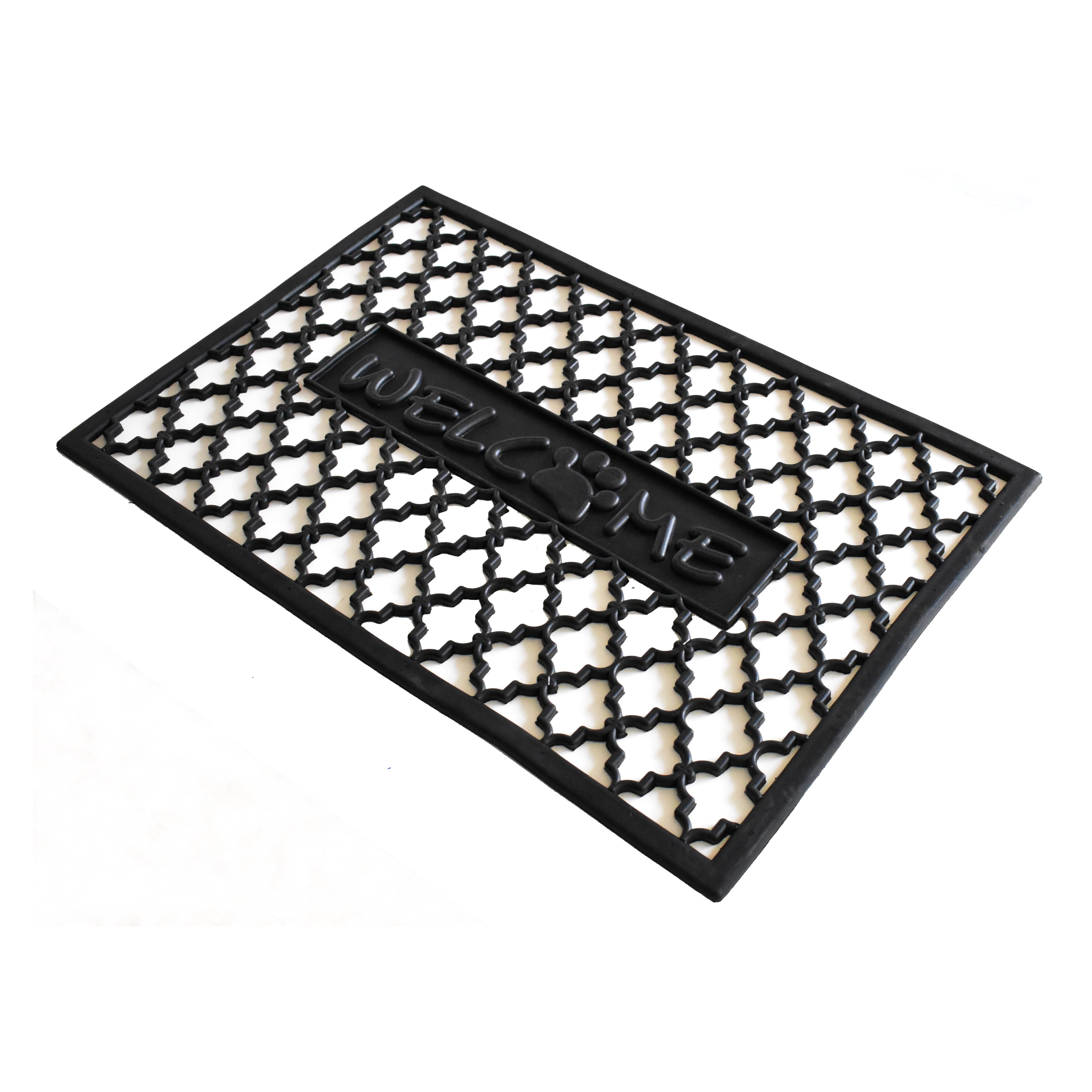 Welcome Paw Rubber Doormat