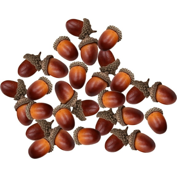 SHOWERORO 30Pcs Mini Acorn Pendants Assorted Color for DIY Crafts and Indoor Decoration