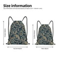 thumbnail image 2 of Xecao Indian Paisley 2 Pattern Sports Drawstring Backpack - String Swim Gym Bag with Wet Proof Pocket for Women&Men-Medium, 2 of 6