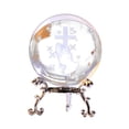 thumbnail image 3 of Xihbxyly Esfera de Cristal Grabada, Elegante Base de Metal, Impresionante Diseño Astronómico, Alta Reflexión de La Luz, Regalo de Decoración para El Hogar, Pieza Única de Exhibición, Tamaño 6 X 6 Cm, 3 of 7