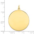 thumbnail image 2 of 10k Yellow Gold .013 Gauge Circular Engravable Disc Necklace Pendant Charm Round Plain, 2 of 6
