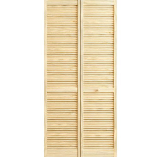Kimberly Bay Louvered Wood Primed Bi, Mirrored Bifold Doors 30 X 80