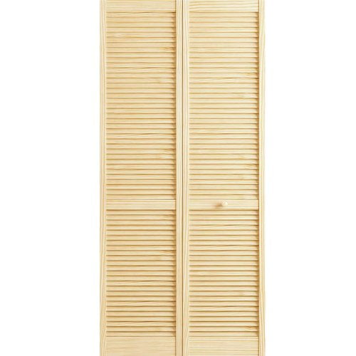 Kimberly Bay Louvered Wood Primed BiFold Door