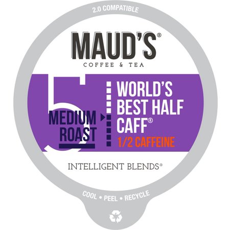 Maud's Coffe, Half Caff K-Cup Coffee Pods, 100 Count for Keurig
