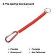 thumbnail image 3 of Uxcell Spring Coil Stretch Cord Keychain Retractable with Metal Clip Keyring Red, 3 of 6