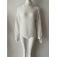thumbnail image 6 of Women's Turtleneck Long Sleeve Loose Fit Sweater, 6 of 7
