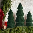 thumbnail image 1 of Decoraciones Navideñas MOREDOTS Set de 3 Árboles de Cerámica con Terciopelo, 1 of 6