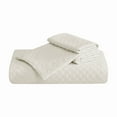 thumbnail image 5 of Brooklyn Loom Woven Texture 3-Piece Full/Queen Duvet Set in Cream, Cotton , Adult, All Season, OEKO-TEX Certified, 5 of 11