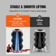 thumbnail image 2 of VEVOR Air Jack, 3 Ton/6600 lbs Triple Bag Air Jack, Airbag Jack with Six Steel Pipes, Lift up to 17.7 inch/450 mm, 3-5 s Fast Lifting Pneumatic Jack, with Long Handles for Cars, Garages, Repair, (Red), 2 of 9