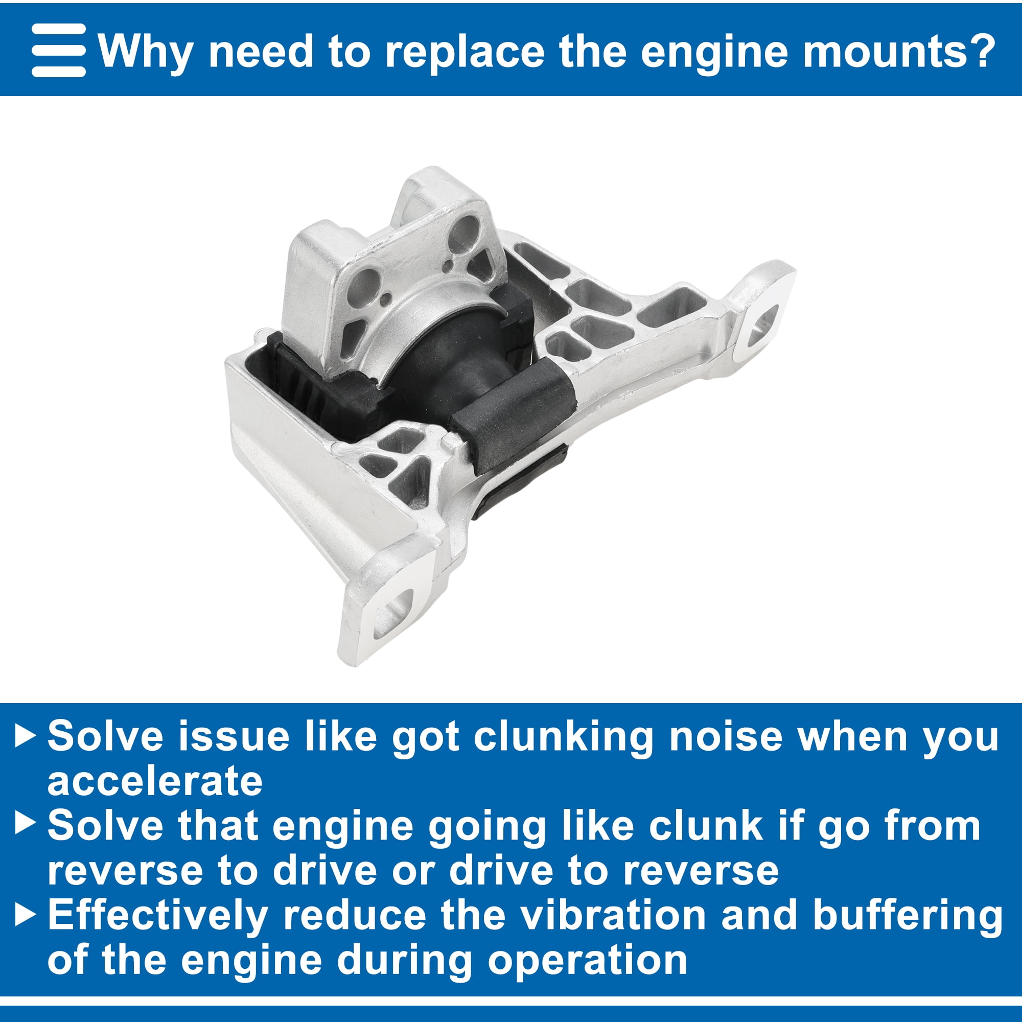 Unique Bargains 1 Pcs No.1567878 Engine Motor Mount for Ford C-max 2007-2010 for Ford Focus C-max 2003-2007 Engine Mounts Right