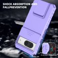 thumbnail image 4 of for Google Pixel 8 Phone Case with Tempered Glass Screen Protector Slide Camera Lens Kickstand Military-Grade Bumpers  Shockproof Protective Cover for Women Men Girls Purple, 4 of 7